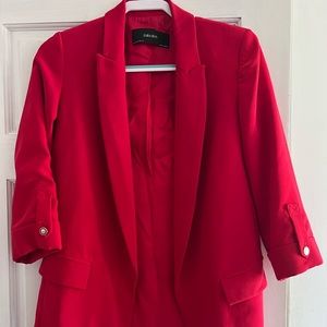 Red blazer from Zara, no buttons